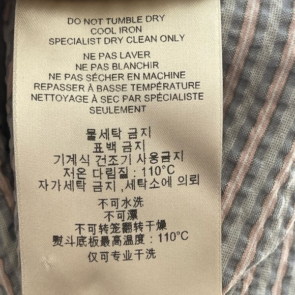 Burberry London seersucker Chinos with Tailored Fit and Straight Legs size 6 - Picture 10 of 12